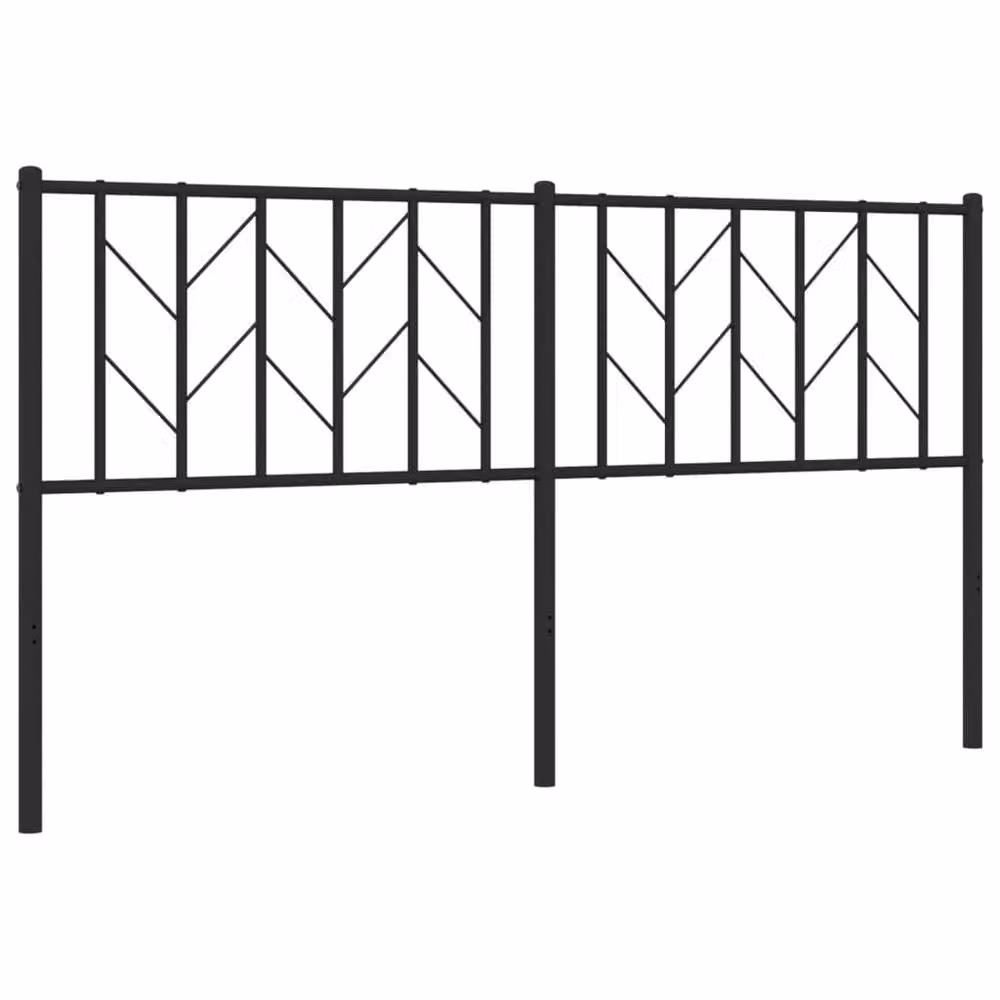 Berkfield Home Classic Metal Headboard in Black, Width: 160 cm – 2