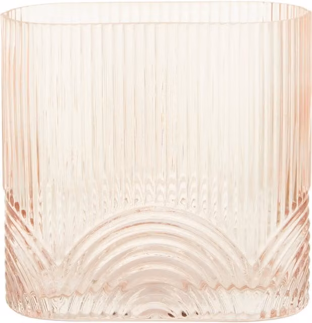Orsina Large Modern Textured Glass Flower Vase in Pink or Silver