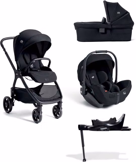 Joie Signature Valora 4-in-1 Pushchair Bundle with I-Level Pro Signature Car Seat and Isofix Base in Eclipse