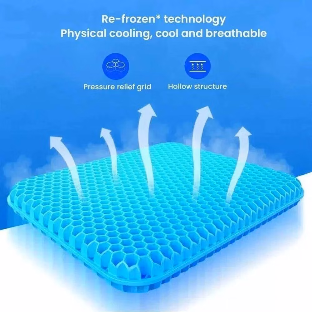 NESTLUNE Double Thick Honeycomb Gel Seat Cushion in Blue, W/D/H: 190 x 100 x 1 cm – 3