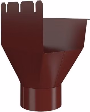 Lindab Rectangular Steel Gutter Outlet, Red