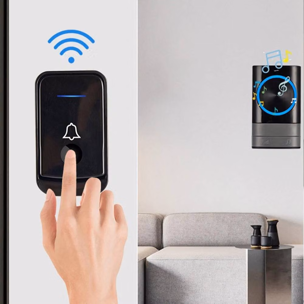 Ventryn Wireless Waterproof Plug-in Doorbell with 1 Receiver in Black – 3