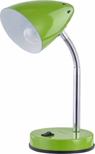 Innoteck Adjustable Metal Cone Desk Lamp in Green and Chrome