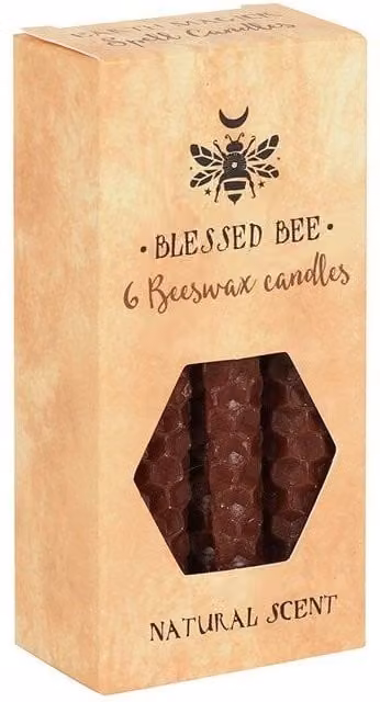 KDMD Set of 6 Brown Beeswax Spell Candles – 1
