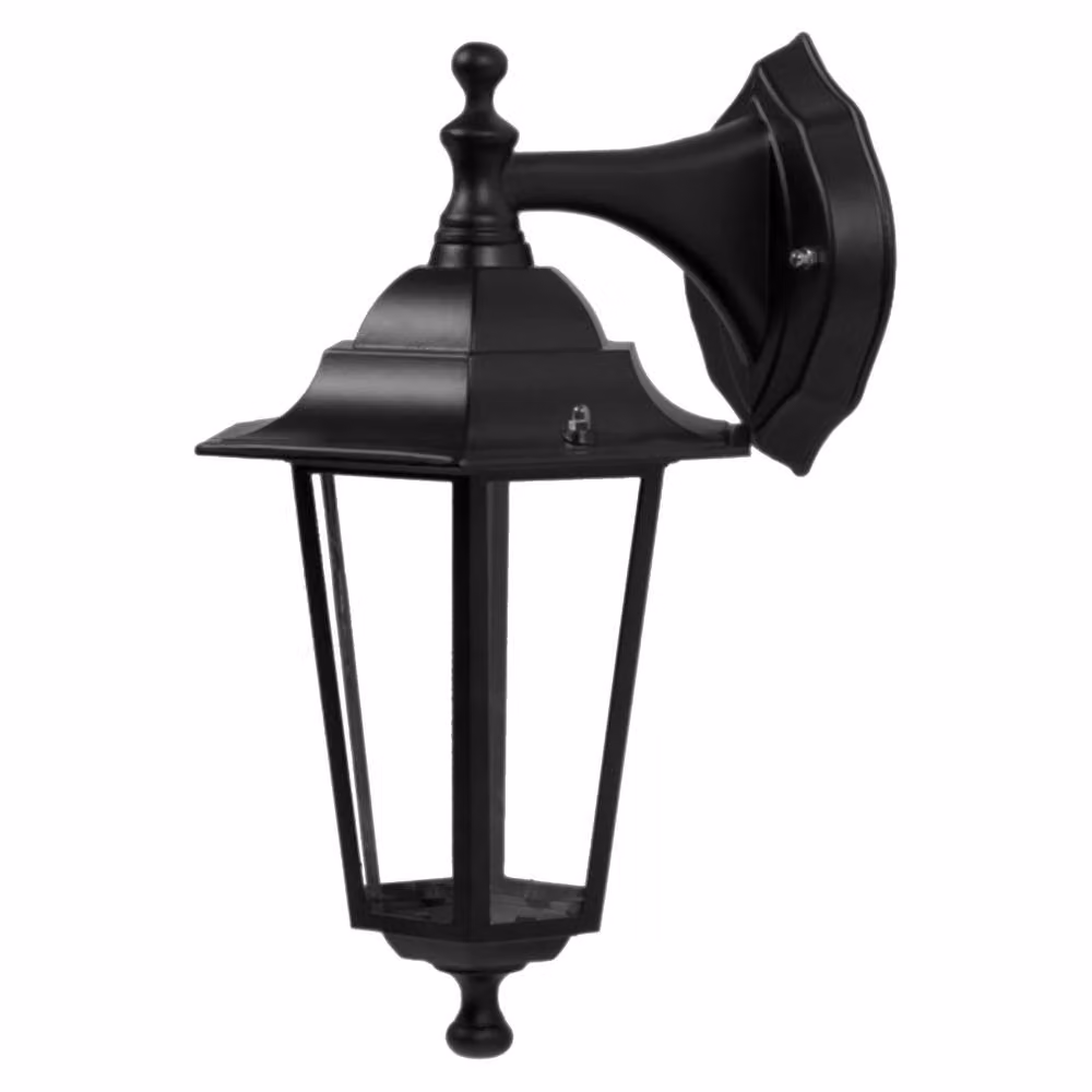 First Choice Lighting Cumbria Set of 4 Black Six Sided IP44 Outdoor Downward Wall Lights – 2