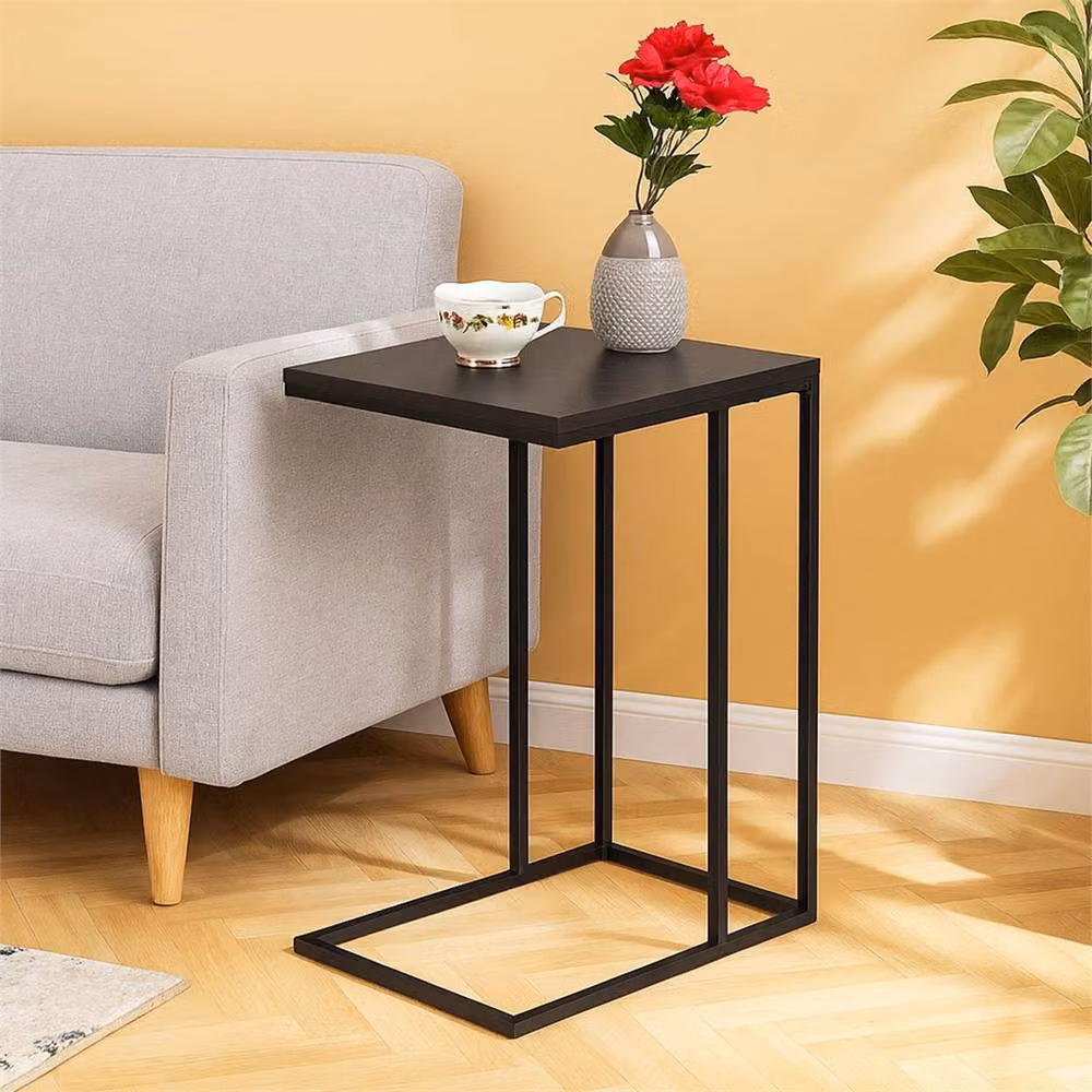 Pawnora Compact Black Metal Sofa Table, End Table or Bedside Coffee Table – 2
