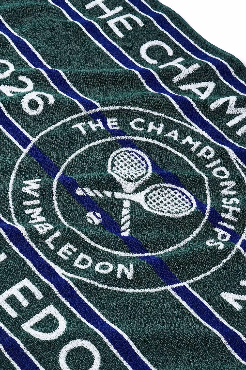 Christy Official Wimbledon Championship 2026 Quick Dry Cotton Terry Towel in Green and Purple, W: 70 cm, L: 133 cm – 2