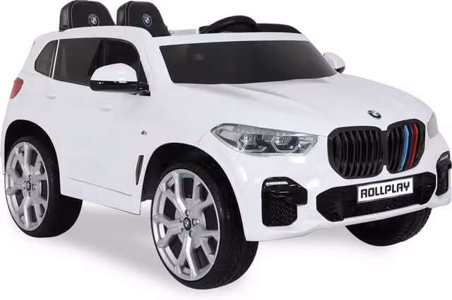 Rollplay BMW X5M 12 Volt Electric Ride On Car with Remote Control and Light and Sound Effects, White
