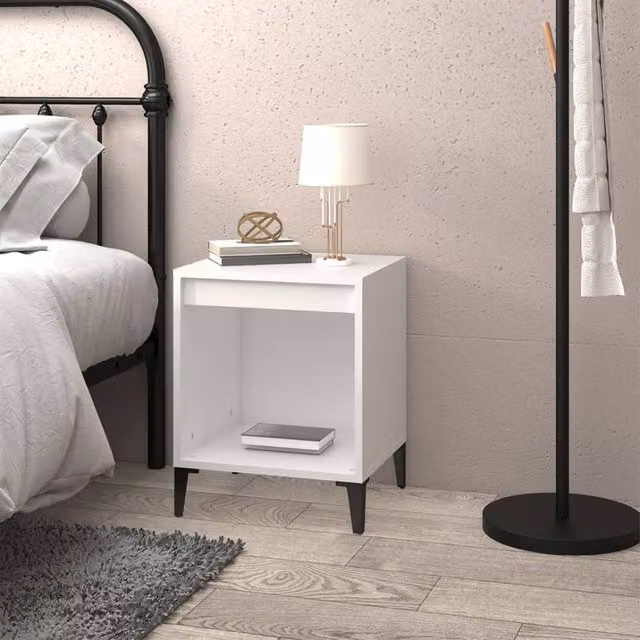 Berkfield Home Elegant White Bedside Cabinet W/D/H: 40 x 35 x 50 cm – 1