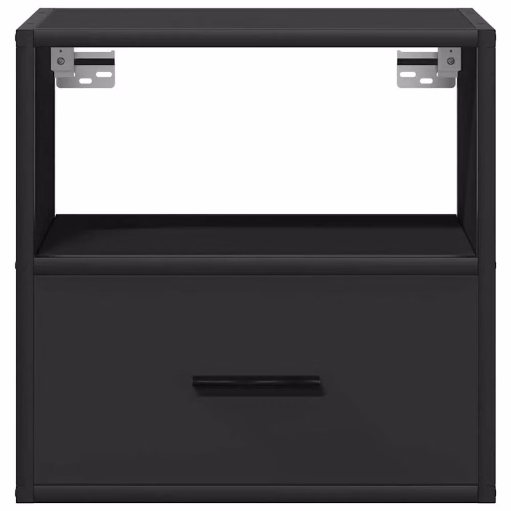Berkfield Home Wall-mounted Bedside Cabinet, Black, W: 40 cm, D: 31 cm, H: 39.5 cm – 5