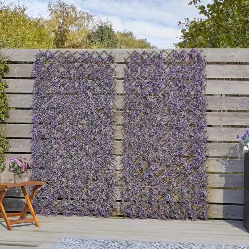 mysmartbuy Artificial Purple Flower Trellis W/H: 180 x 60 cm – 3