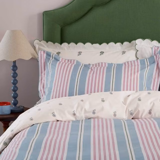 Joules Come Rain Or Shine Super Kingsize Reversible Cotton Percale Duvet Cover and Pillowcase Set, Multicolour, W: 260 cm, L: 240 cm