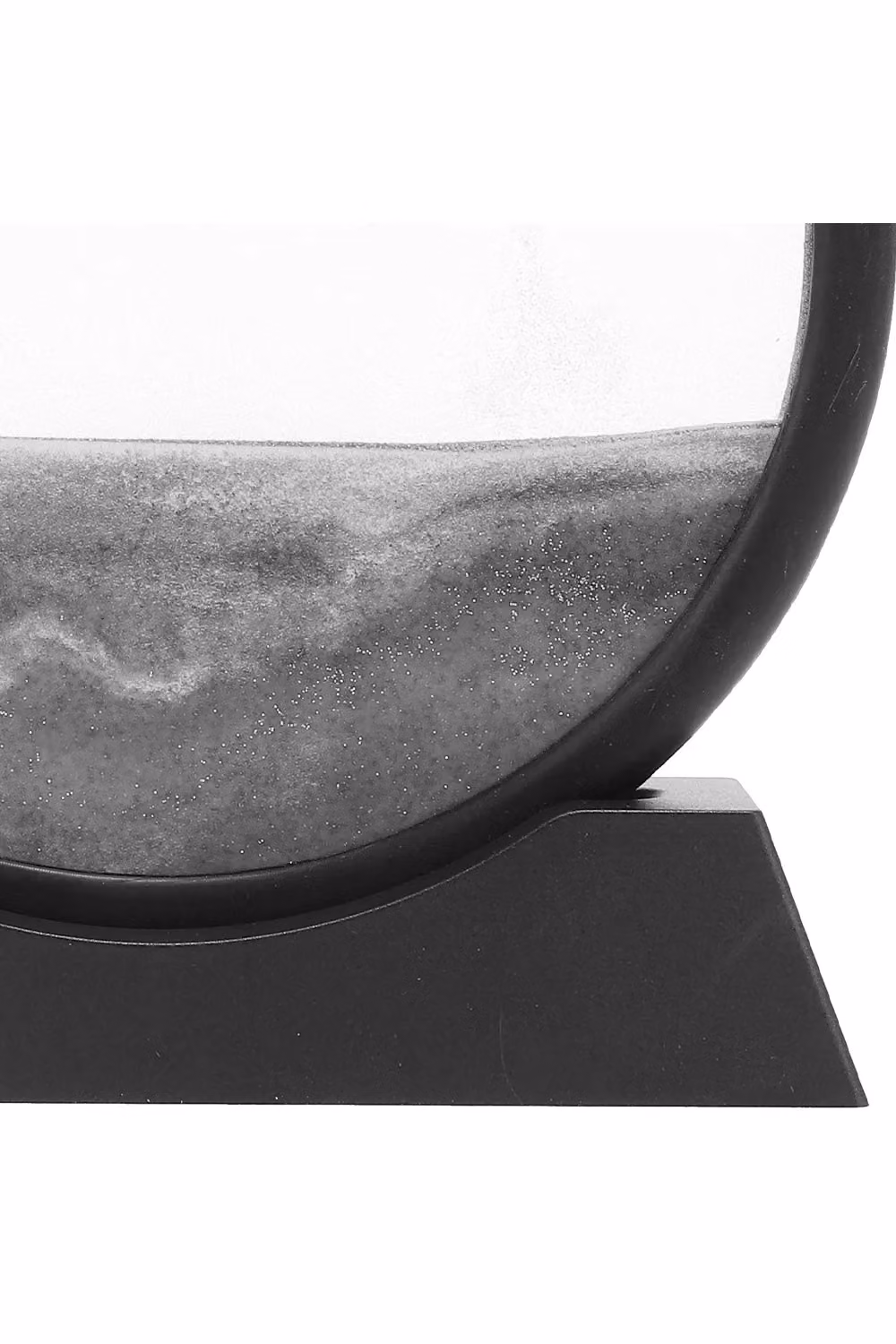 Living and Home Modern Round Moving Sand Art Picture in Grey Glass – 4