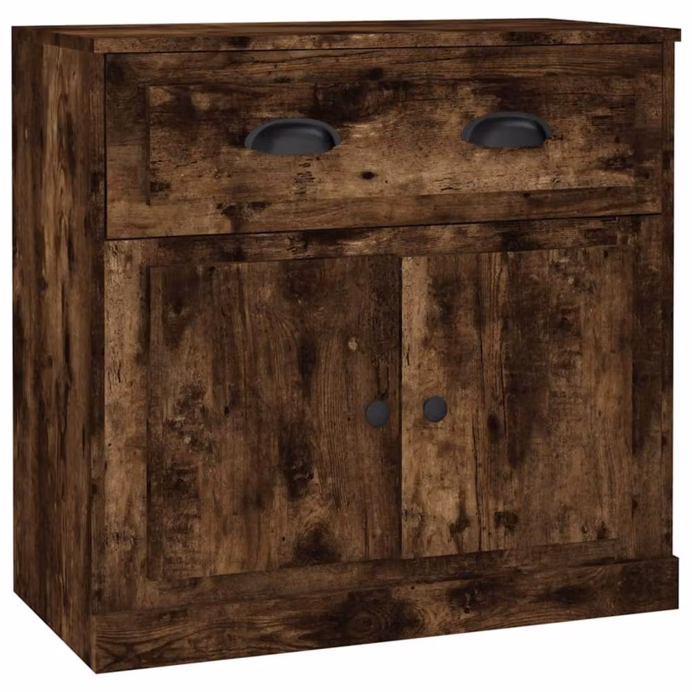 Berkfield Home Set of 2 Smoked Oak Sideboards in Brown, Engineered Wood – 3