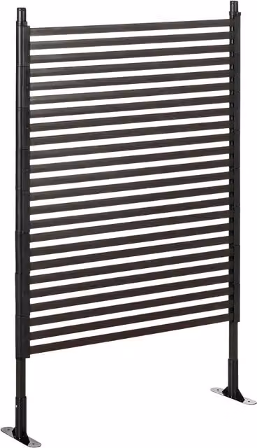 Outsunny Brown PVC-Coated Steel Garden Fence and Decorative Outdoor Animal Barrier for Hard and Soft Ground, H 150 cm x W 93 cm