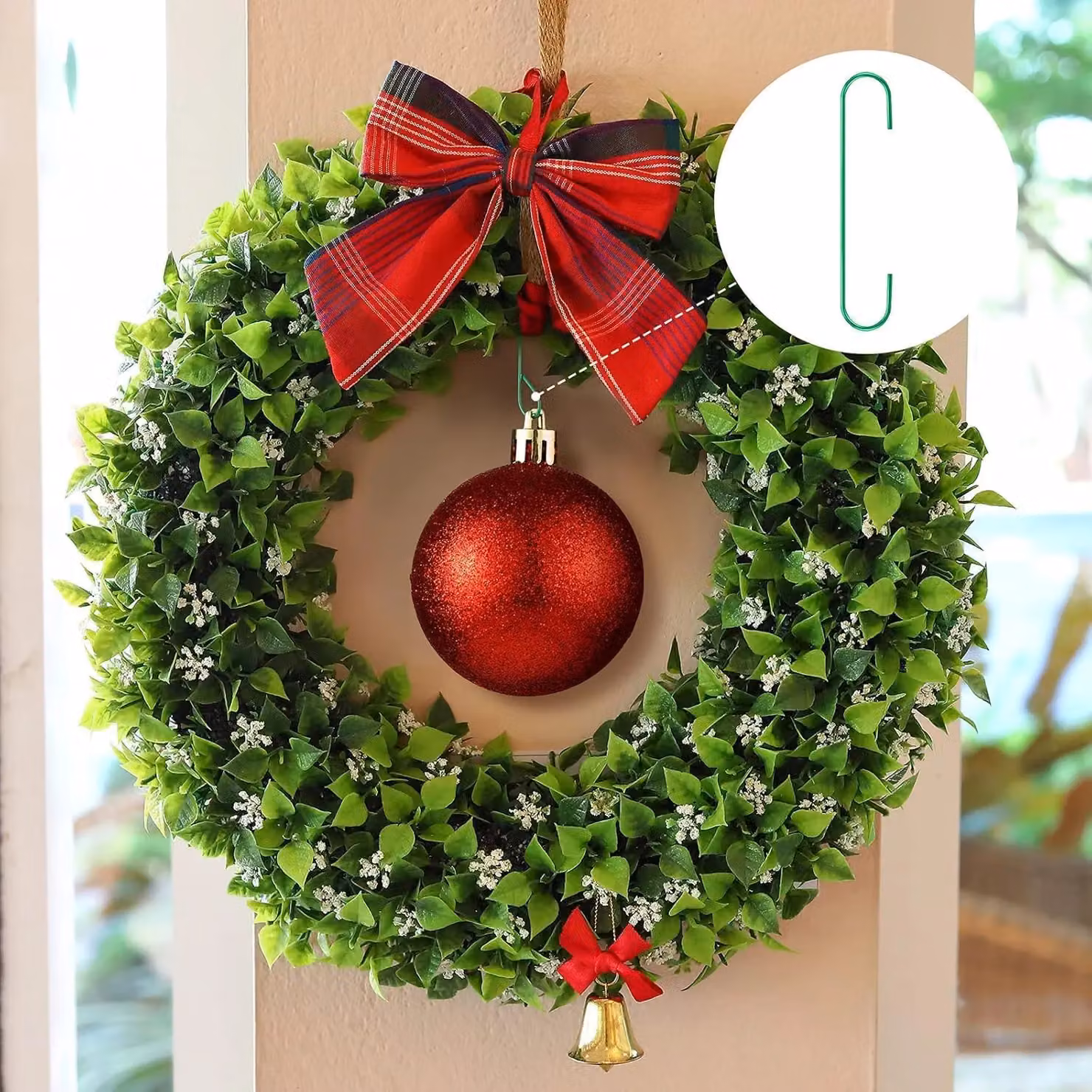 Shatchi 300 Pieces Metal Christmas Tree Decoration Hanging Hooks in Green – 4