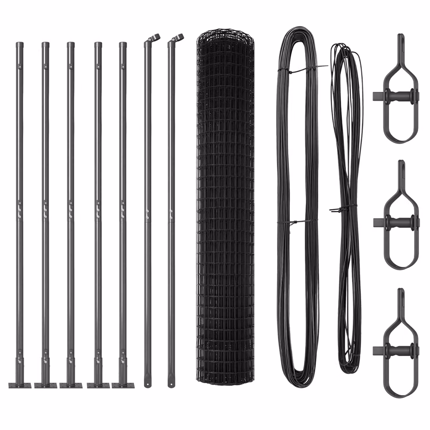 Berkfield Home Euro Fence with 7 Flanged Posts, Silver Galvanised Steel, W: 10 m, H: 1.6 m – 3