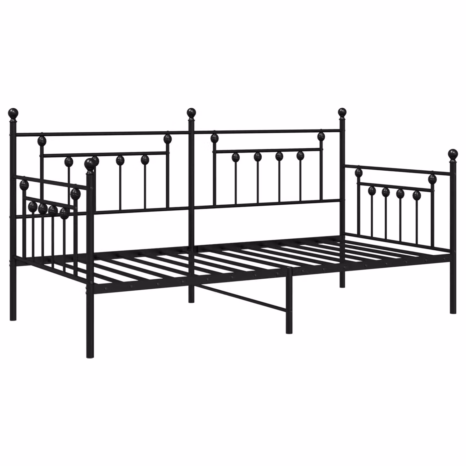 Berkfield Home Modern Metal Daybed Frame in Black, W: 107 cm x L: 203 cm – 2