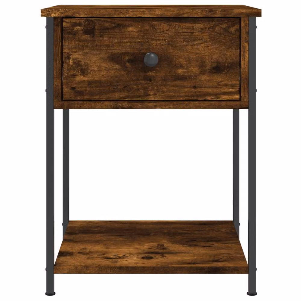 Berkfield Home Elegant Bedside Tables, 2 Piece Set in Smoked Oak Brown, W/D/H: 44 x 45 x 58 cm – 5