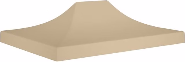 Berkfield Home Party Tent Roof in Beige, PVC-Coated, W/D: 4.5 x 3 m – 1