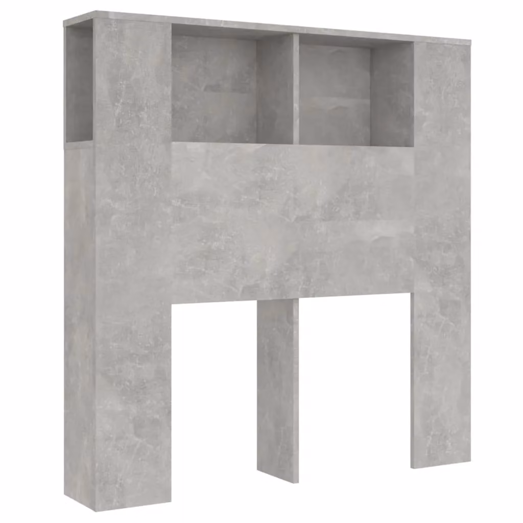 Berkfield Home Modern Headboard Cabinet in Grey, W/D/H: 100 x 18.5 x 104.5 cm – 2