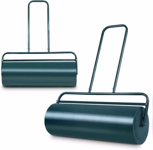 COSTWAY 48L Manual Outdoor Grass Roller for Garden Lawns, Green
