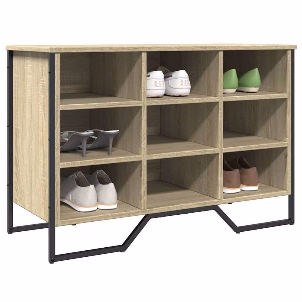 Berkfield Home Sonoma Oak Shoe Cabinet, W/D/H: 90 x 38 x 61.5 cm – 2