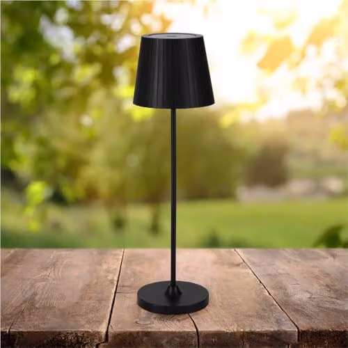 Loops Minimalist LED Table Lamp in Black and Gold/Brass with Touch Control – 2