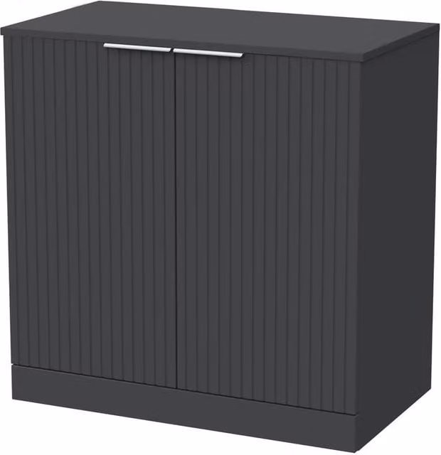 Balterley Callingwood 2 Door Bathroom Vanity Unit with Laminate Top, Dark Grey, Width: 80 cm