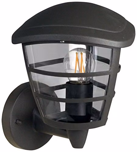 Luxform Brussells Black Anthracite Garden Wall Step Lantern Light
