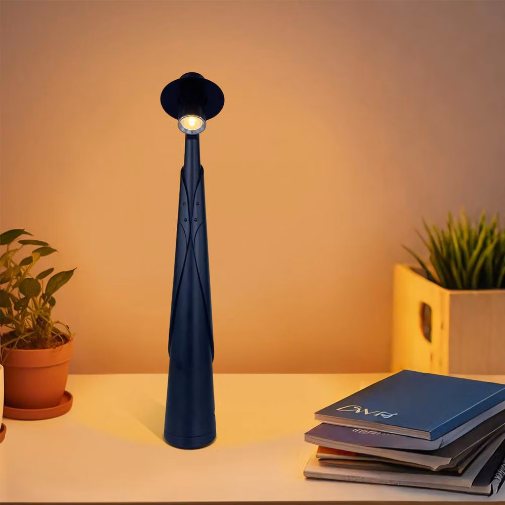 INMTFEI Rechargeable LED Touch Bedside Lamp in Black with Dimmer and Warm White Light – 8