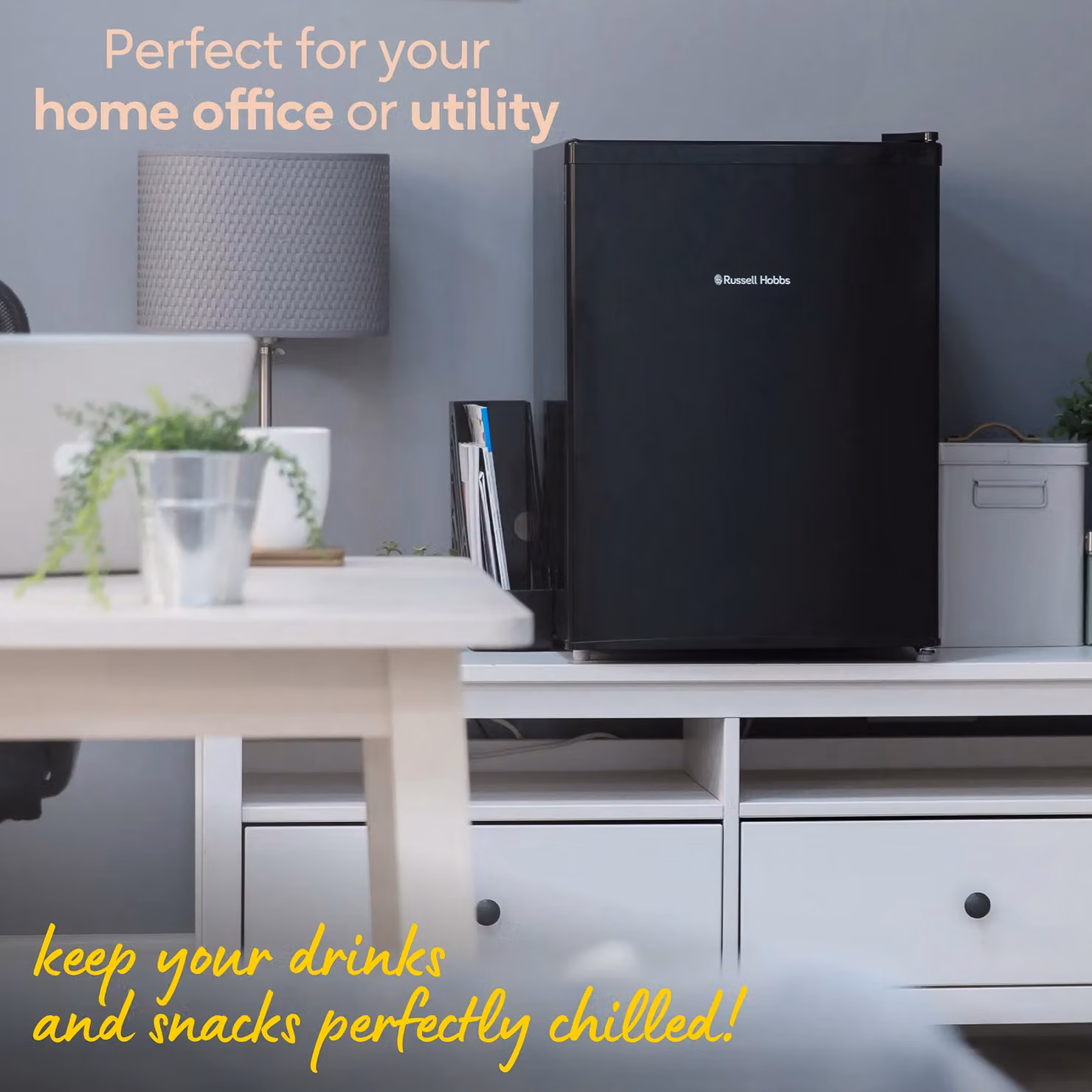Russell Hobbs 66L Mini Countertop Fridge with Ice Box and Bottle Rack in Black – 5