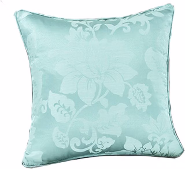 Intimates Soft Luxury Jacquard Floral Iris Square Cushion in Silver and Grey