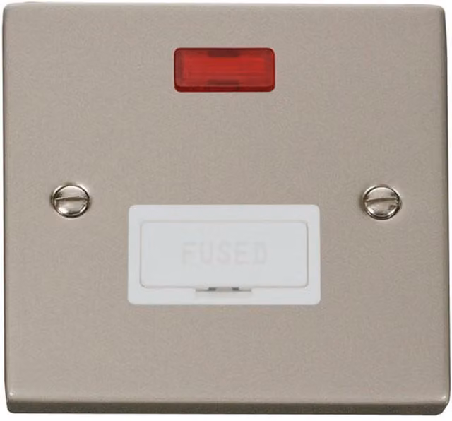 SE HOME White 13A Fused Connection Unit with Neon Flush Socket Plate