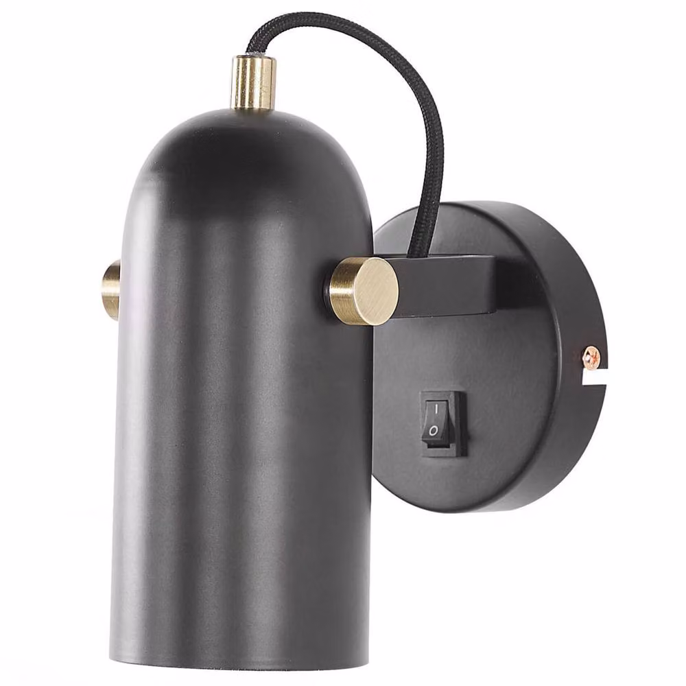 Wyld and Coco Black Metal Industrial Adjustable Wall Lamp – 4