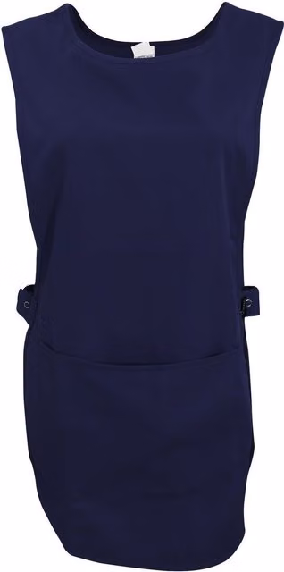 Dennys Women's Tabard Apron with Pocket in Navy, Size: Large