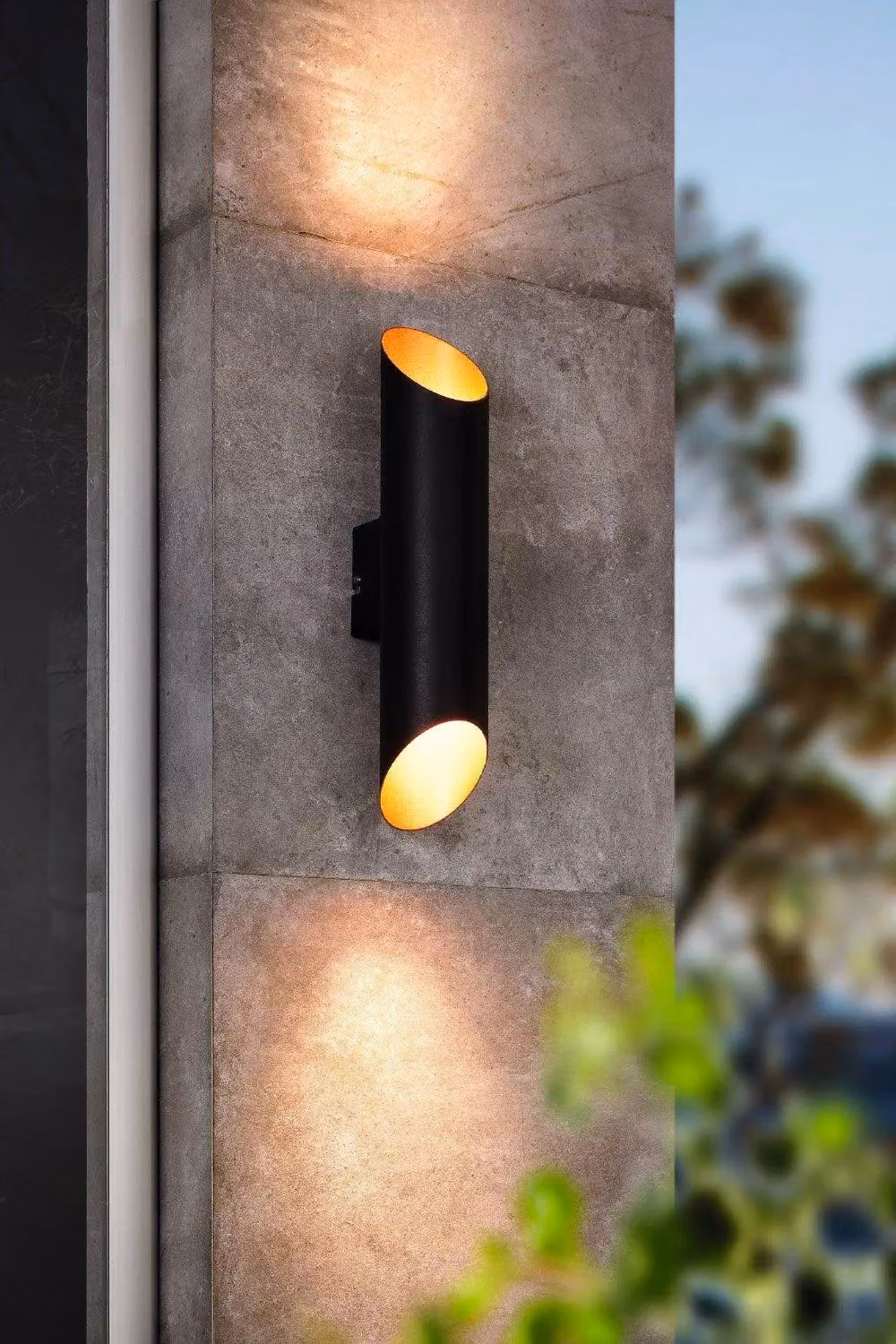 Eglo Agolada Modern Metal IP44 Integrated LED Outdoor Wall Light in Black and Copper – 2