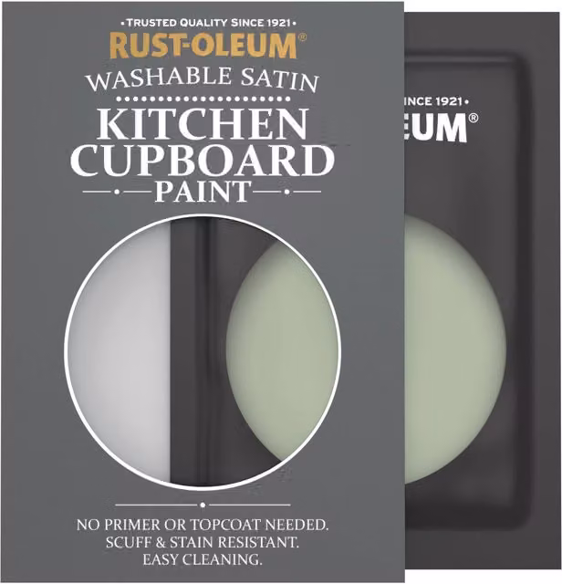 Rust-Oleum Kitchen Cupboard Satin Finish Tester Sachet in Bramwell Green, 10ml