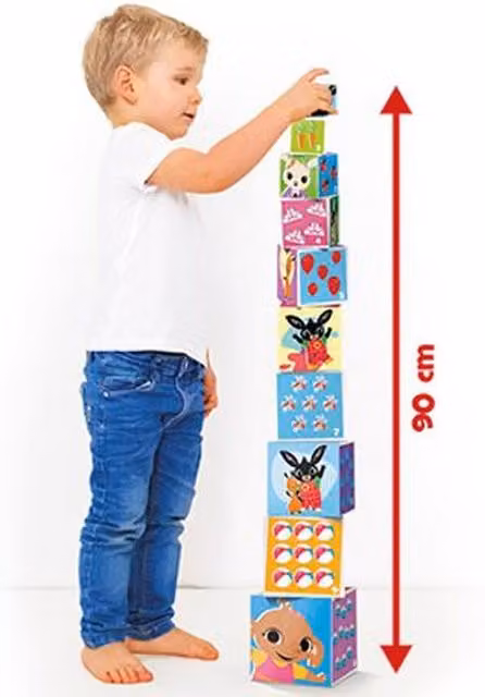 Totum Bing Stacking Cubes in Red and Multicolour