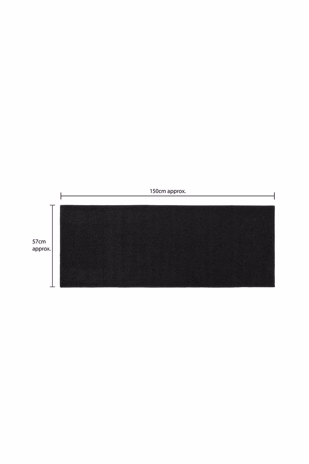 JVL Eden Machine Washable Latex Backed Runner Doormat, Black, W: 57 cm, L: 150 cm – 4