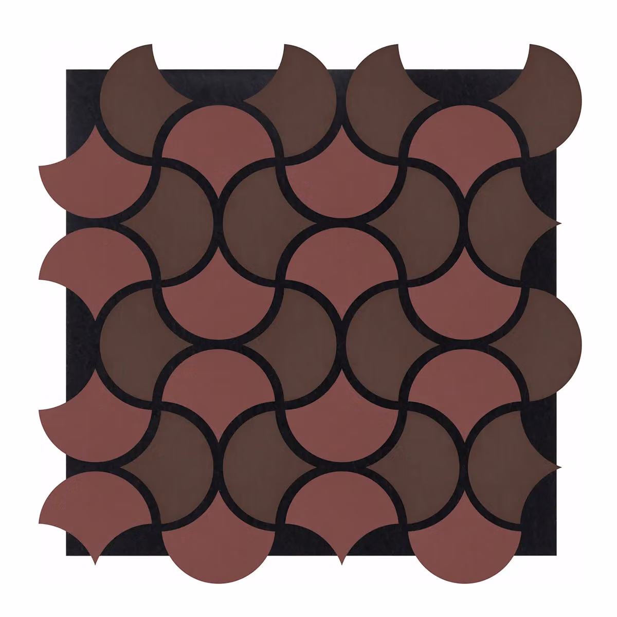 ENER-J Wave Arc Design Acoustic Soundproof Wall Panels, Dark Brown, Pack of 4 – 2