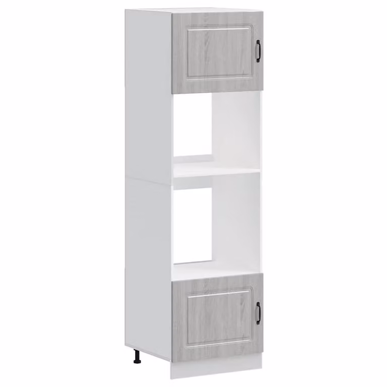 Berkfield Home Lucca Grey Sonoma Oven Cabinets, Set of 2, Engineered Wood