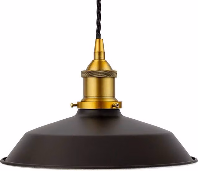 SE Home Trinity Small Metal Pendant Light in Matt Black and Gold