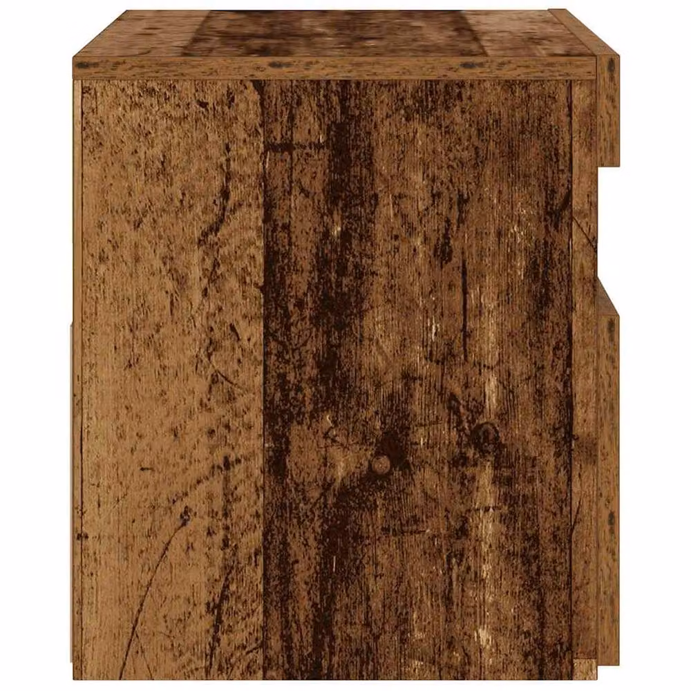 Berkfield Home Modern Bedside Cabinet with Integrated LED Lights in Brown, W/D/H: 60 x 35 x 40 cm – 5