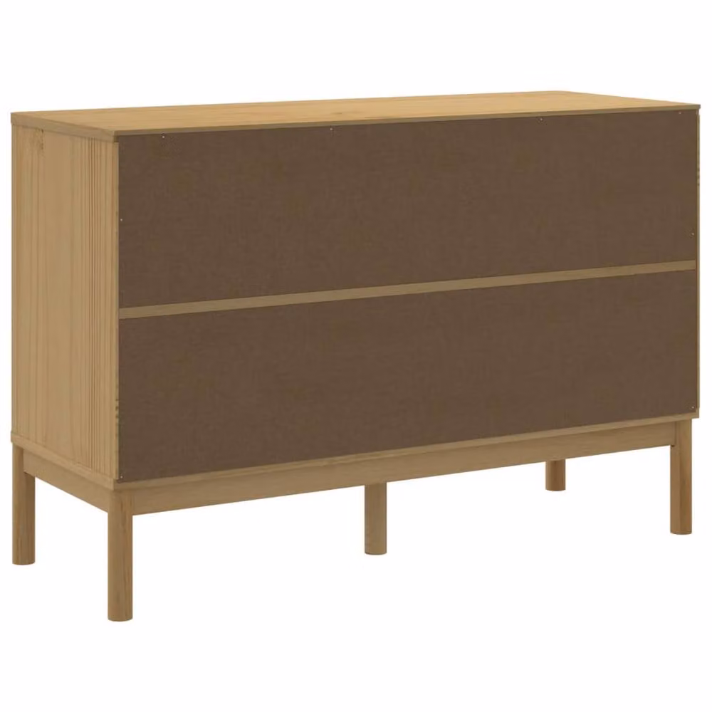 Berkfield Home Floro Chest of Drawers in Wax Brown Solid Pine Wood – 3