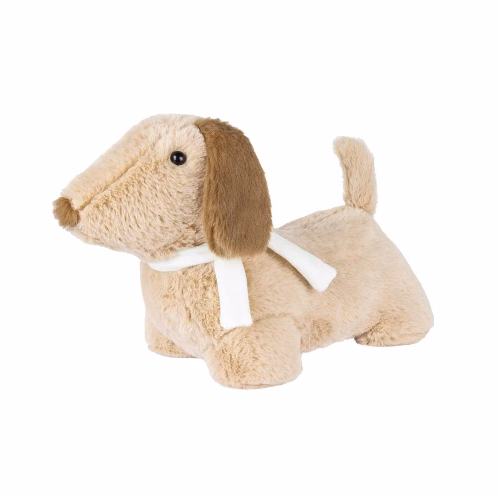 furn. Samson Dog Door Stop Faux Fur Novelty Puppy Weighted Door Stopper in Beige, H x W x D: 16.5 x 22 x 22 cm – 2