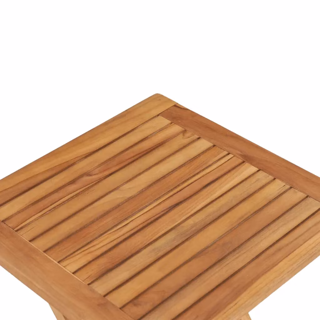 Berkfield Home Folding Garden Table in Brown Solid Teak Wood, W/D/H: 45 x 45 x 45 cm – 2