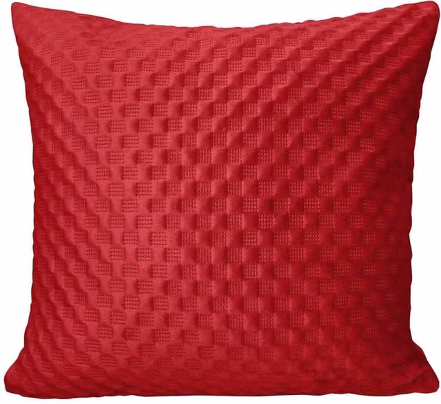 Intimates Red Velvet Square Filled Cushion, W x D: 43 x 43 cm