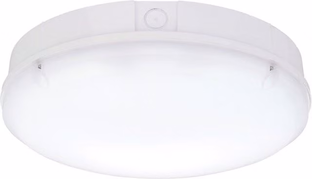 Loops 18W CCT LED Emergency Bulkhead Light with Microwave Motion Sensor, White, IP65