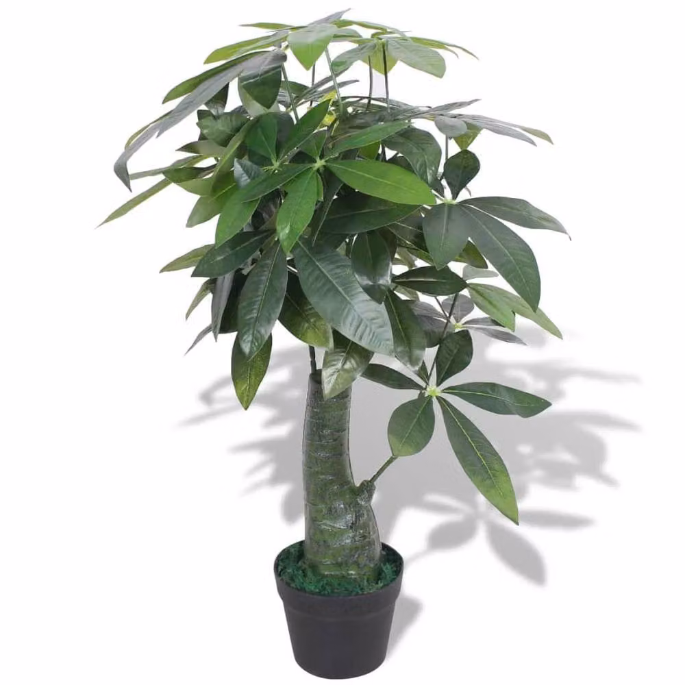 Berkfield Home Artificial Fortune Tree Plant with Pot, Green, Height: 85 cm – 2